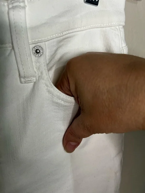 J. Crew Factory Mid Rise Flare Crop White Denim Jeans - Picture 6 of 11